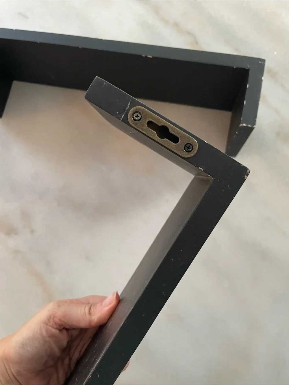 Black Modern L-Shaped Wall Shelves - Minimalist Home Wall Decor